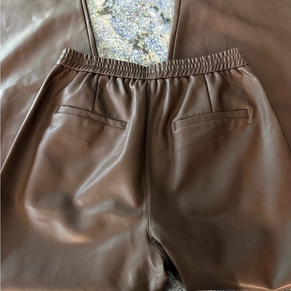 The Range Faux Leather Wide Leg Pants Medium - Picture 3 of 5